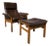 Authentic Göte Möbler Swedish Leather Lounge Chair & Ottoman | Mid Century Modern Teak Armchair | 1970s Scandinavian Design For Sale