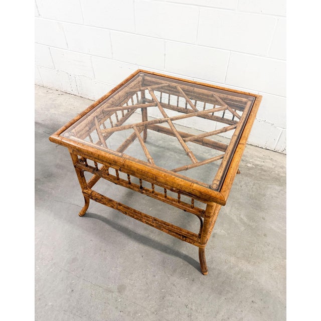 Mid 20th Century Mid 20th Century Brighton Pavilion Style Bamboo Side Table Mersman Style Tables 2 For Sale - Image 5 of 9