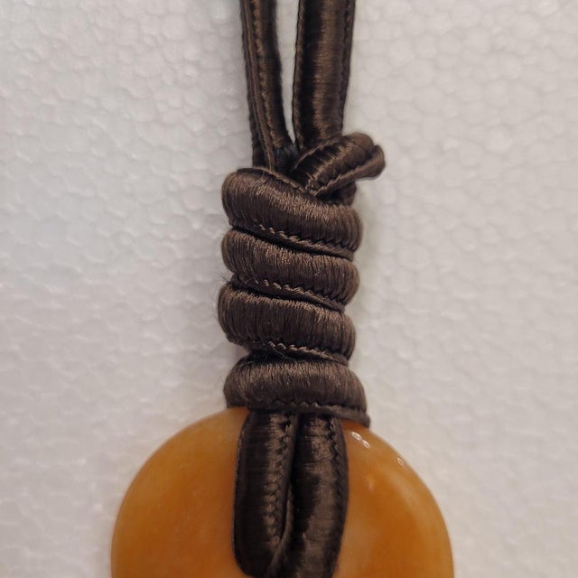 Chinese Jade, Agate and Silk Necklace For Sale - Image 16 of 18