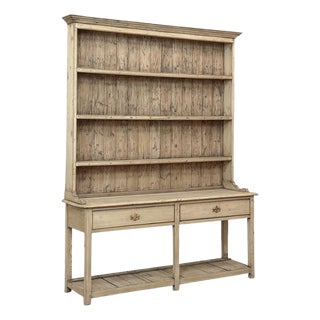 18th Century English Country Stripped Pine Dresser For Sale