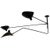 Black Suspension Lamp with Two Fixed and One Rotating Curved Arm by Serge Mouille For Sale - Image 10 of 10
