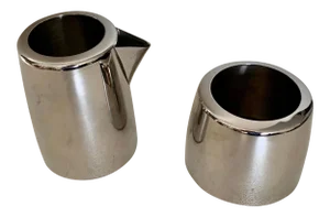 Oliver Hemming Sixty-Six 66 Modern Stainless Steel Milk Jug and Sugar Set - 2 Pieces