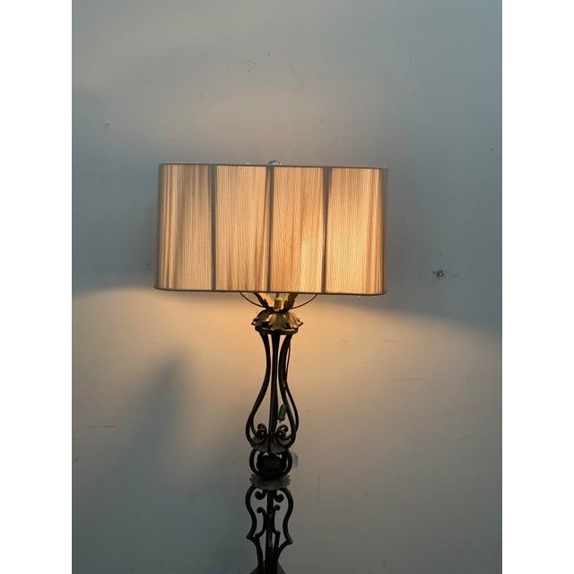 Antique Wrought Iron Floor Lamp, 1890s For Sale - Image 14 of 18