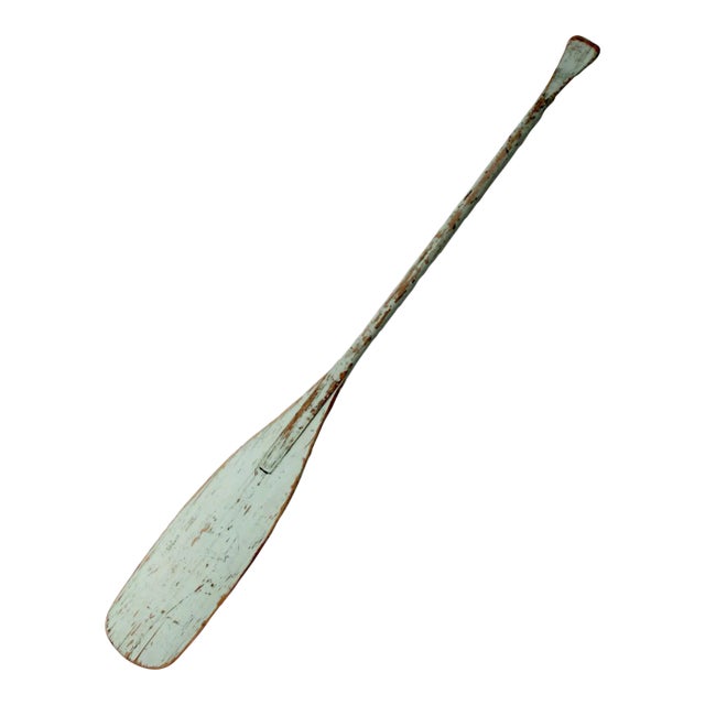 Vintage Painted Wooden Oar For Sale
