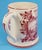 Mid-Century Modern Vintage Delft Red Floral Handwork Holland Mug For Sale - Image 3 of 7