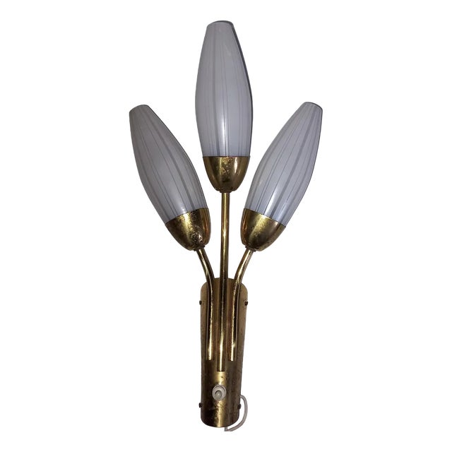 Austrian Wall Lamp by Rupert Nikoll, 1960s For Sale