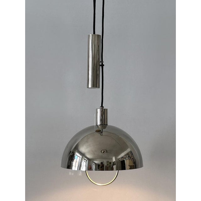 Silver Early Bauhaus Pulley Pendant Lamp HMB 25/300 by Marianne Brandt for Tecnolumen, 1980s For Sale - Image 8 of 18