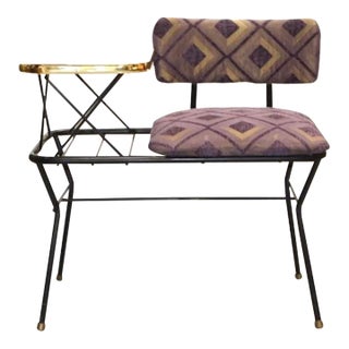 Vintage Telephone Chair in Style of Arthur Umanoff | Gossip Bench For Sale