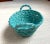 Aqua Woven Ceramic Basket For Sale - Image 4 of 7