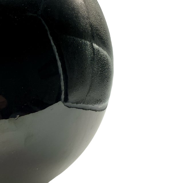 Ceramic 1985 Postmodern Memphis Era Haeger Black Ceramic Orb Vase - Model 4395 For Sale - Image 7 of 7
