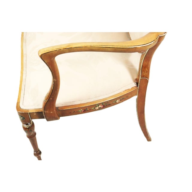 English Edwardian Period Oval Back Settee For Sale - Image 10 of 14