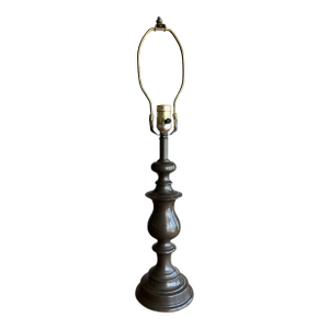 1960s Hollywood Regency Tall Enameled Brass Table Lamp