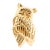 Vintage Tiffany & Co. 14k Yellow Gold Textured Owl Pin Brooch For Sale