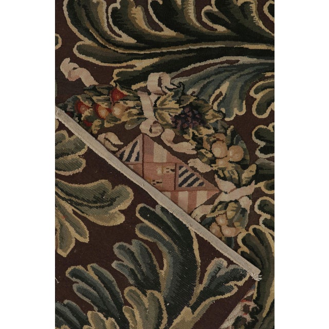 Rug & Kilim’s Armorial Tudor Style Kilim Rug in Black With Beige, Blue & Gold Patterns For Sale In New York - Image 6 of 6
