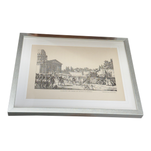 Pair of 19th Century French Etchings, c.1860 – Fêtes Nationales Scenes, Custom Framed