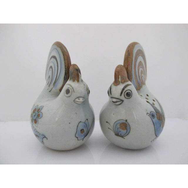 Ken Edwards Tonala Mexican pottery salt and pepper shakers. Hand crafted in Tonala, Jalisco, Mexico, these stoneware...