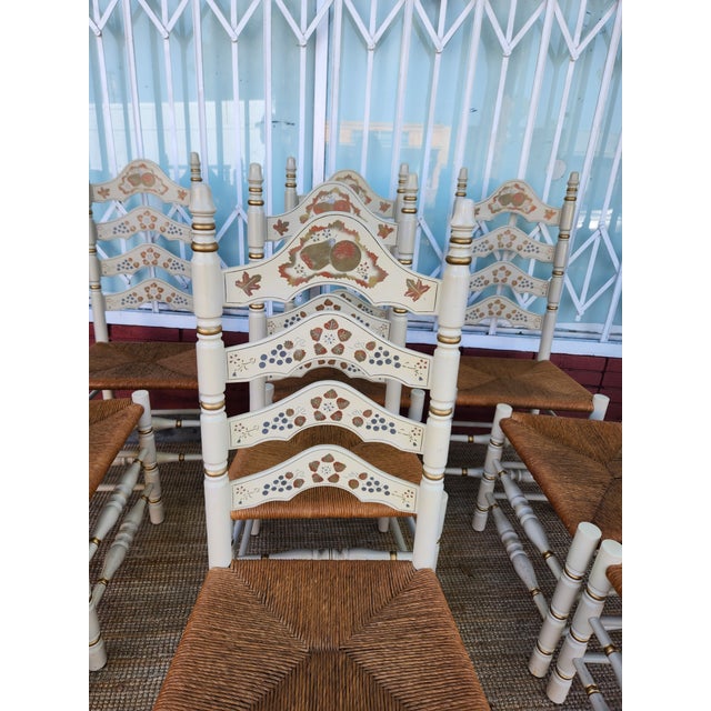 1960s Mid 20th Century Set Of Ten Italian Dining Chairs For Sale - Image 5 of 12