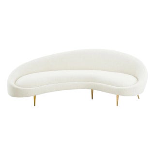 Ether 94" Curved Sofa, Oatmeal For Sale