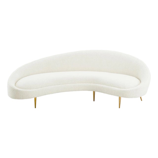 Ether 94" Curved Sofa, Oatmeal For Sale