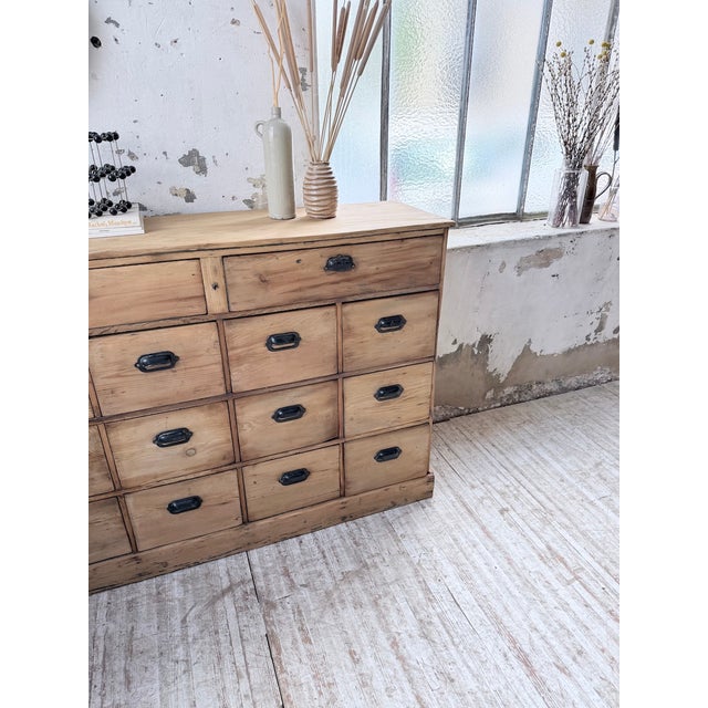 Pine Workshop Cabinet with Drawers, 1950s For Sale - Image 15 of 18