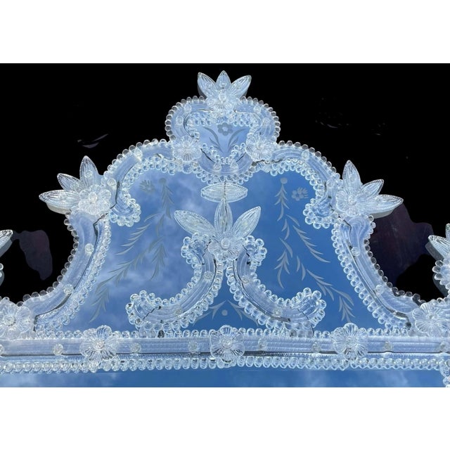 Vintage Venetian Mirror in the Style of Murano For Sale - Image 6 of 12