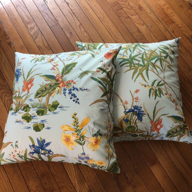 Gorgeous happy fabric from Designer Tyler Hall. Floral pattern with green blue yellow orange and white butterflies...