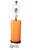 Late 20th Century Robert Abbey Orange Ceramic Table Lamp With Wooden Base and Finial For Sale In Portland, OR - Image 6 of 11