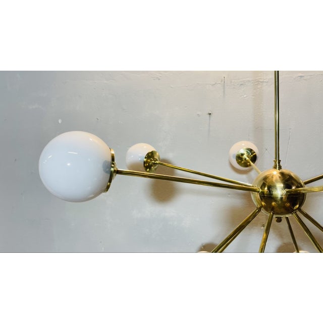 Sputnik Pendant Light in Brass, 1960s For Sale - Image 4 of 8