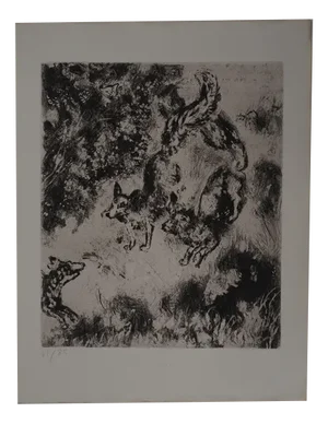 Marc Chagall, The Foxes, Original Engraving