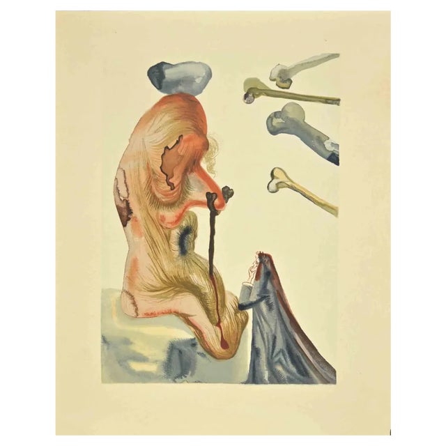 Salvador Dalí, The Prevaricators, Woodcut, 1963 For Sale