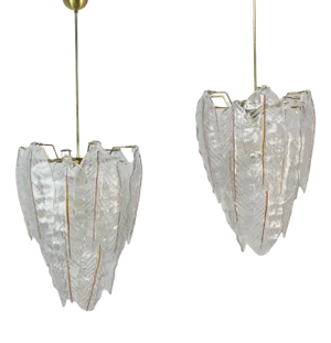 Murano Glass Lamps, 1970s, Set of 2