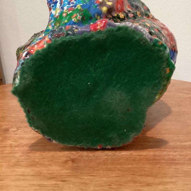 Mid Century Large Colorful Decoupage Roster Folk Art For Sale - Image 10 of 13