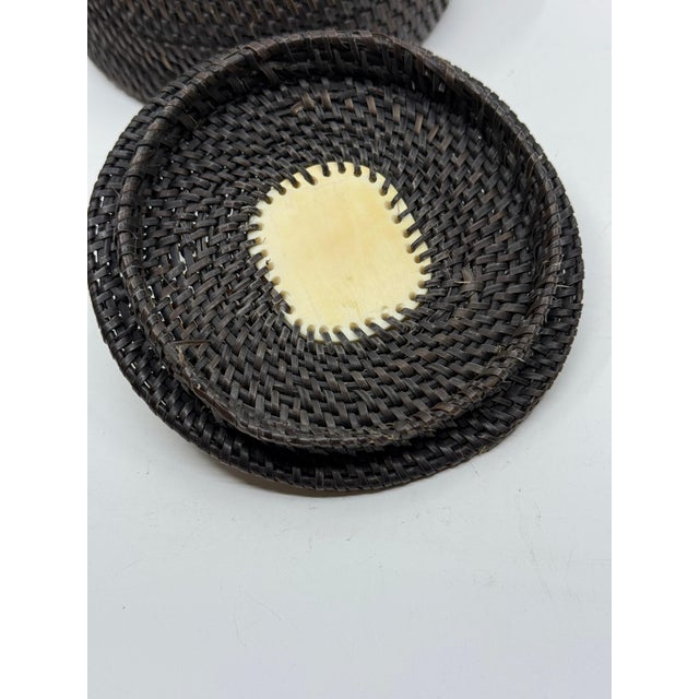 Black 1978 Inuit Joe Sikvayugak Baleen and Carved Bone Basket For Sale - Image 8 of 16