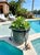 Metal 1980s Hand-Hammered Copper Planter on Wrought Iron Stand For Sale - Image 7 of 10
