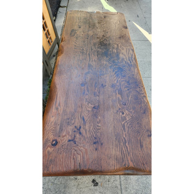 Wood Antique Solid Wood Coffee Table For Sale - Image 7 of 10