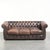English Style Brown Cowhide Chesterfield 3-Seater Sofa For Sale - Image 12 of 12