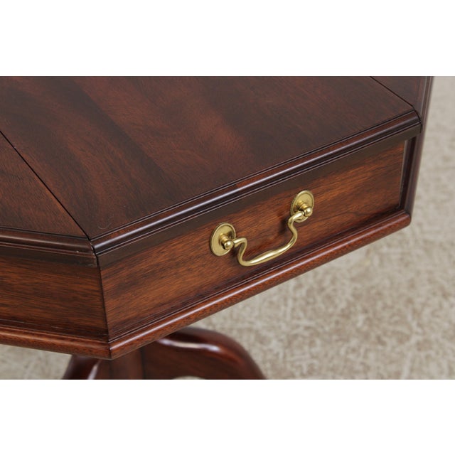 Henkel Harris Mahogany Octagon Lift Top Table For Sale In Philadelphia - Image 6 of 13