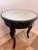 Paint Pair of Vintage Black Lacquer Round Side Tables With Beveled Mirrored Tops, Ralph Lauren Mayfair Style For Sale - Image 7 of 12