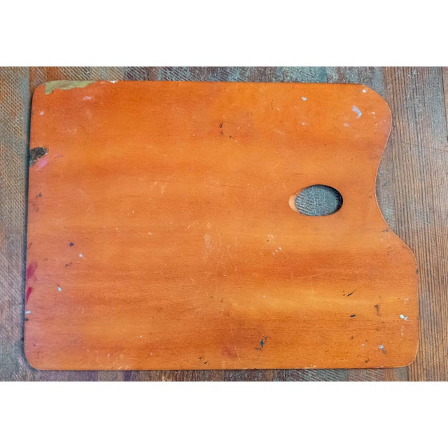 Mid-Century Modern Abstract Painted Colorful Artist's Palette For Sale - Image 9 of 9