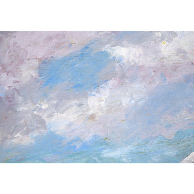 Purple Clouds Above Cornfields on the Farm - Landscape in Oil on Masonite For Sale In Monterey, CA - Image 6 of 10