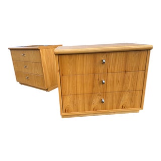 1970s Founders Oak Nightstands - a Pair For Sale