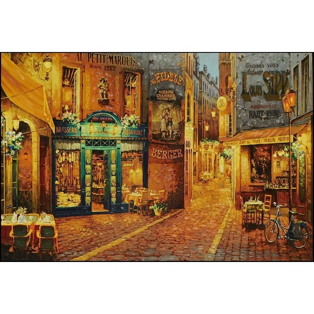 "Au Petit Maruquis" by Viktor Shvaiko Original limited edition serigraph on canvas, hand embellished This piece is hand...