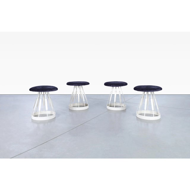 Shaver Howard Mid-Century Model F-34 Iron Stools by Arthur Umanoff for Shaver-Howard Inc, 1960s For Sale - Image 4 of 9