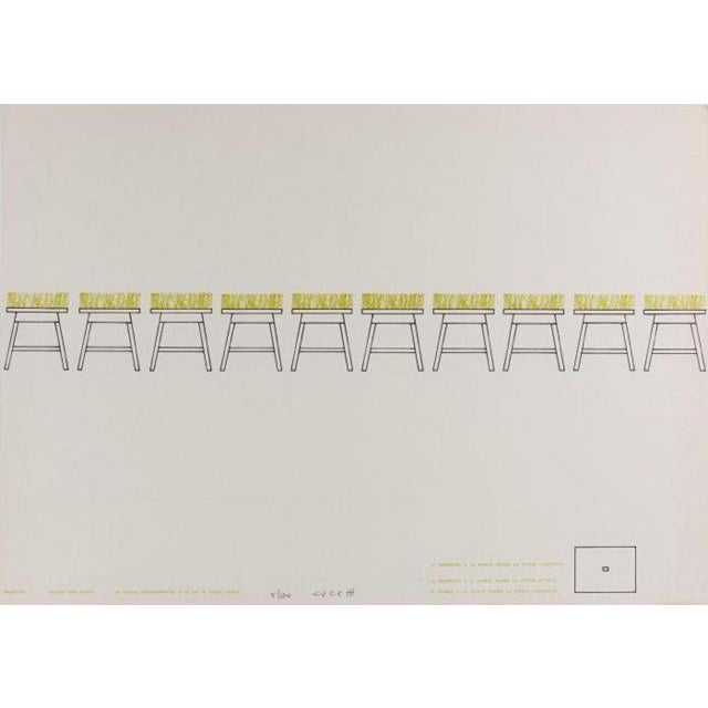 Enzo CUCCHI Project-table with lawn Lithograph Numbered 71/100 Hand signed 50 x 70 cm This piece is attributed to the...