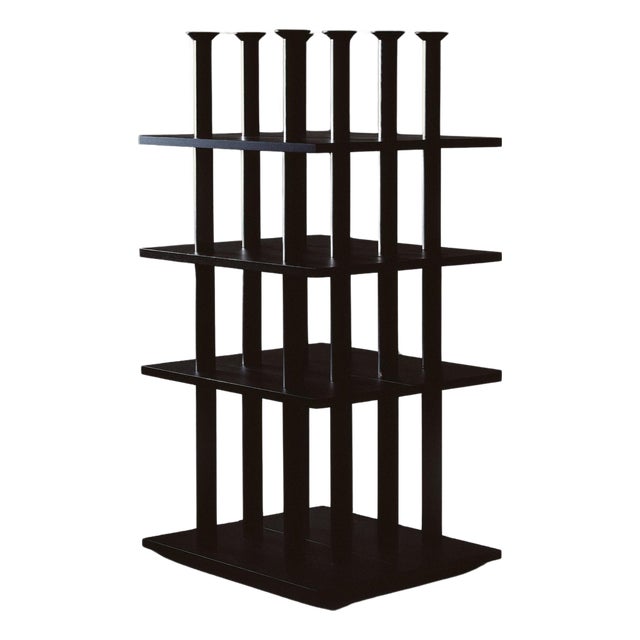 Black Wood Peristylo Shelves by Oscar Tusquets for Bd Barcelona, Set of 2 For Sale