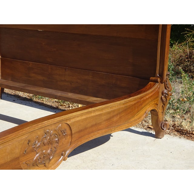 Antique Louis XV Style Walnut Bed, 1890s For Sale - Image 16 of 18