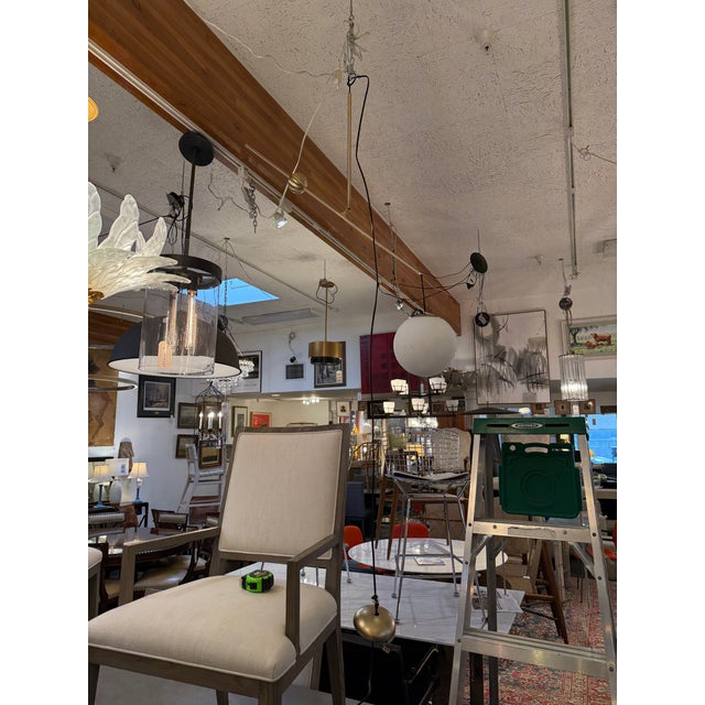 Metal Luceplan for Calligaris Malamata Globe Pendant, Brass For Sale - Image 7 of 15