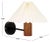 Safavieh Luli Pleated Wall Sconce in Walnut/Black For Sale - Image 4 of 4