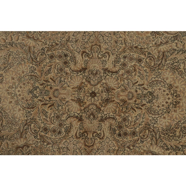 1920s Antique Kerman Persian Rug With Gold and Blue Floral Pattern by Rug & Kilim For Sale - Image 5 of 8