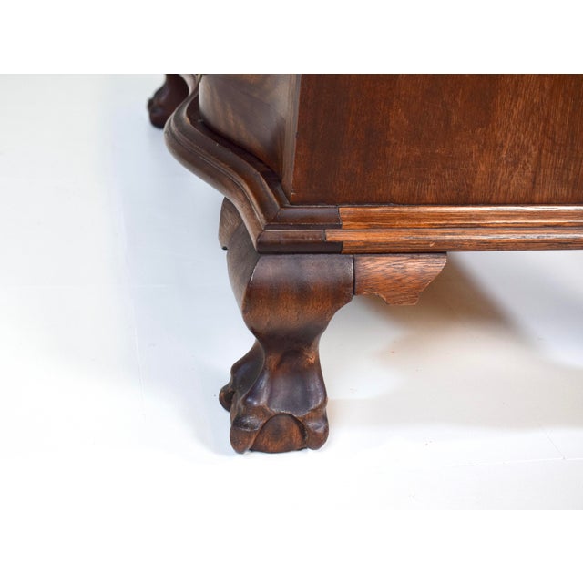 Chippendale Mahogany Secretary Slant Top Desk, 1920's For Sale In Philadelphia - Image 6 of 16